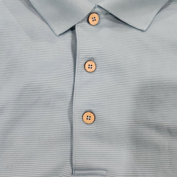 Cubavera Polo Golf Shirt Mens 3XL Shirt Short Sleeves Light Blue Logo *Flaw* - Picture 3 of 8